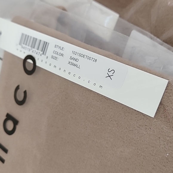 Susana Monaco wide strap crop top sand tan brown suede tank size XS NEW NWT - Picture 6 of 7